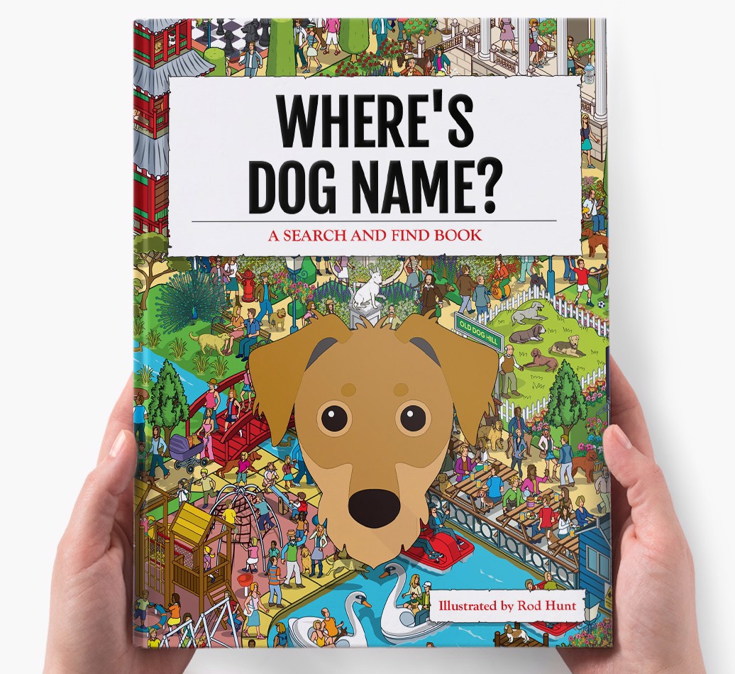 Personalised Where's Dog Name Book - holding in hands