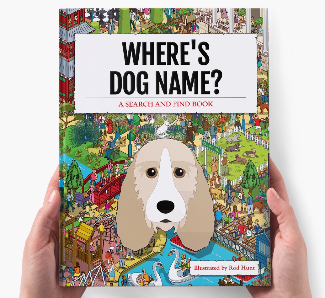Personalised Where's Dog Name Book - holding in hands
