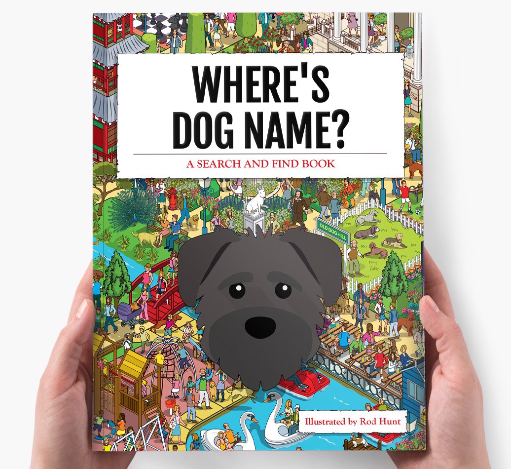 Personalized Where's Dog Name Book - holding in hands