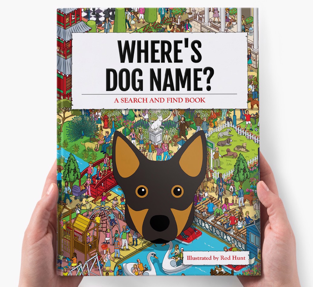 Personalised Where's Dog Name Book - holding in hands