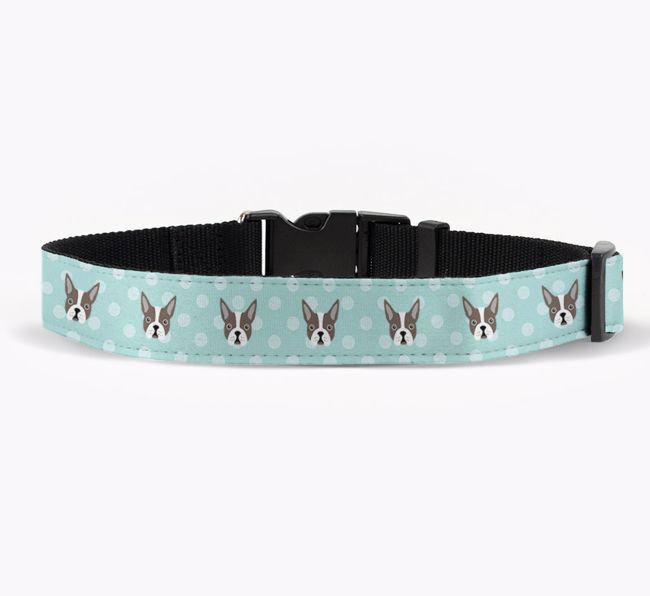 Fabric Collar with Spots and {breedFullName} Icon