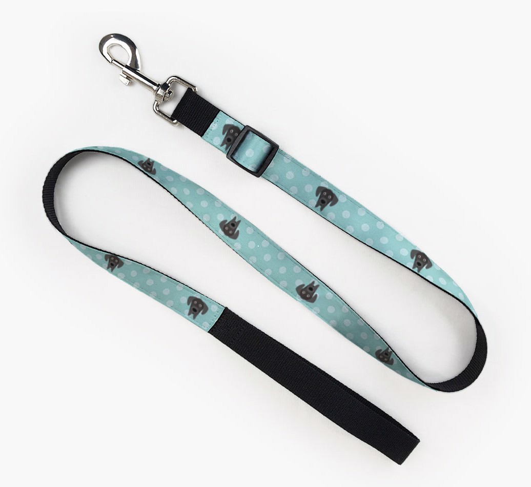 'Fabric Lead with Spots and {breedFullName} Icon full lead