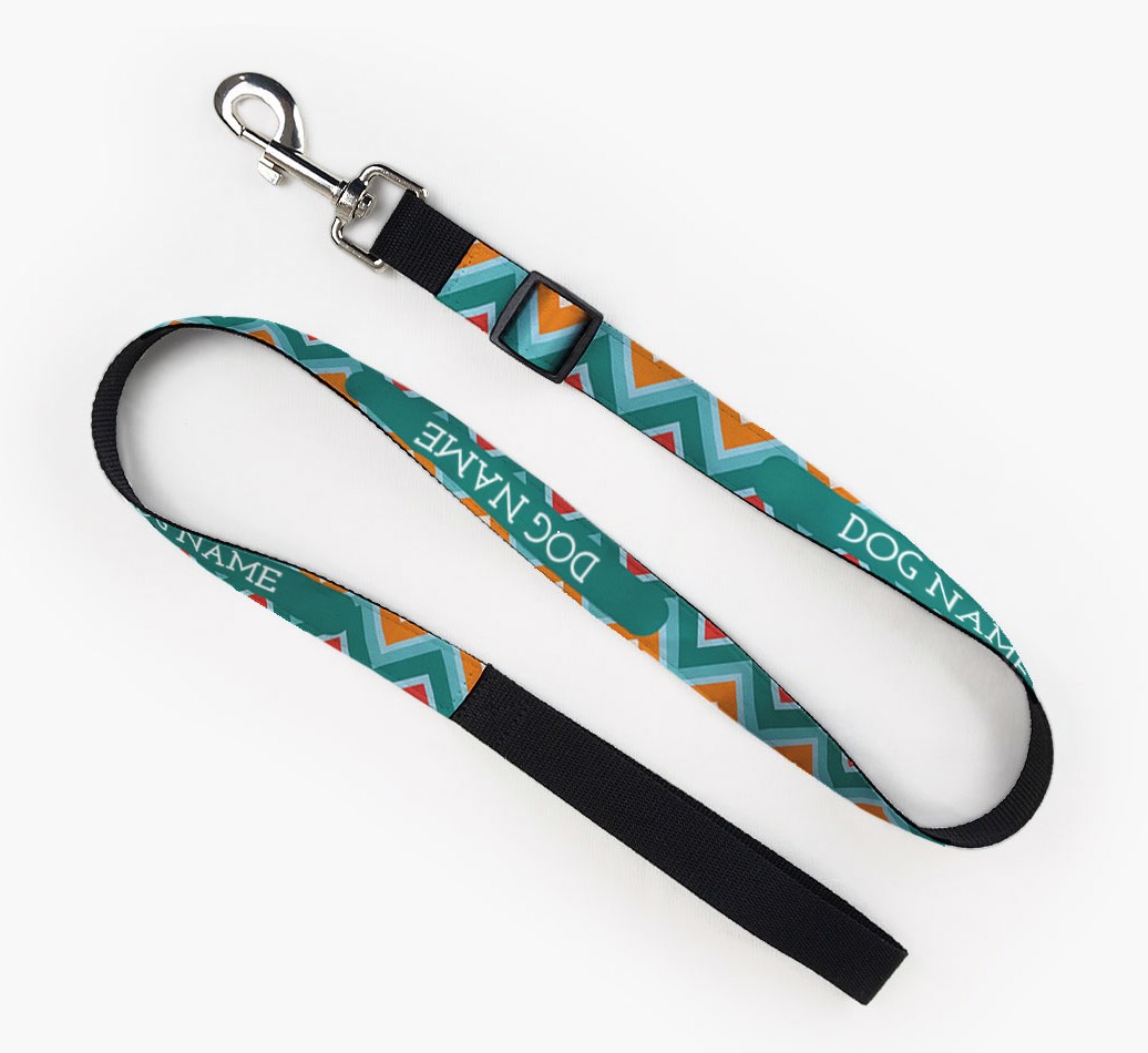 'Personalized Fabric Leash with Zigzag Pattern for your {breedFullName} Full