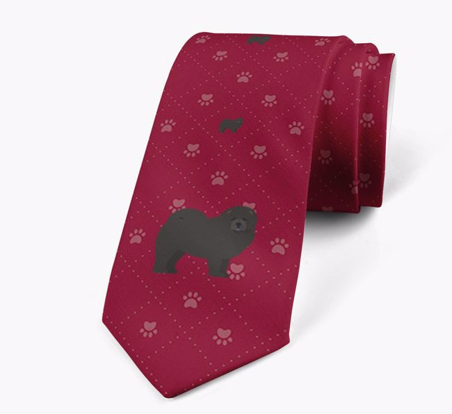 Paw Print Pattern: Personalised {breedFullName} Neck Tie