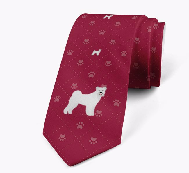 Paw Print Pattern: Personalised {breedFullName} Neck Tie