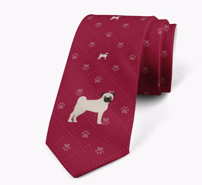 Paw Print Pattern: Personalised {breedFullName} Neck Tie