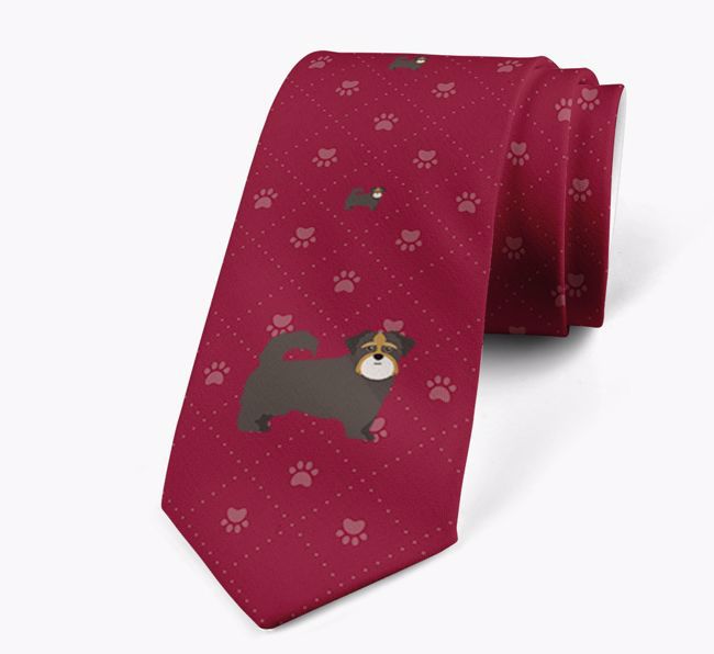 Paw Print Pattern: Personalised {breedFullName} Neck Tie