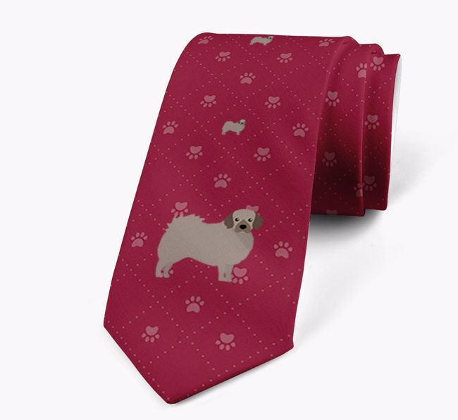 Paw Print Pattern: Personalised {breedFullName} Neck Tie