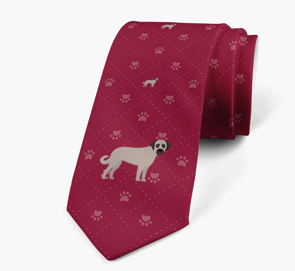 Paw Print Pattern: Personalised {breedFullName} Neck Tie