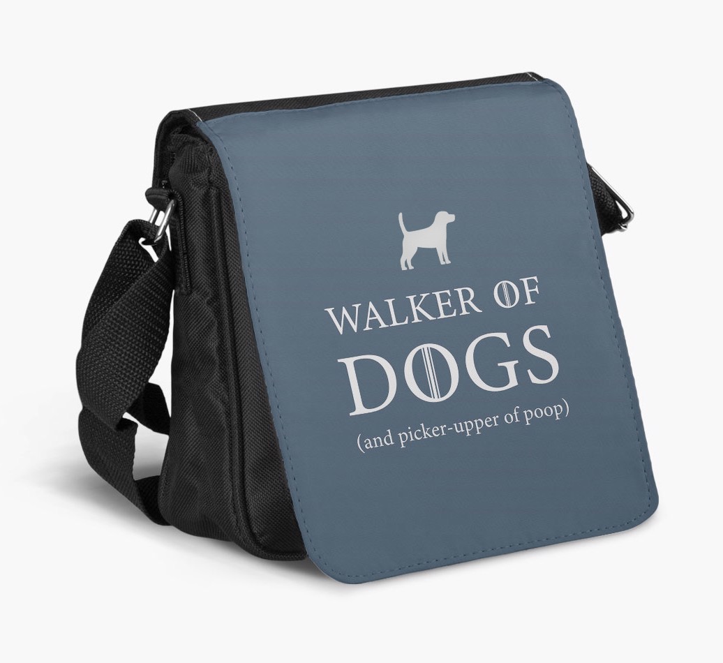 Shoulder Bag 'Walker of Dogs' with {breedFullName} Silhouette - bag on white background