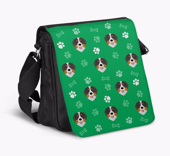 Shoulder Bag with Paw Pattern and {breedFullName} Icons