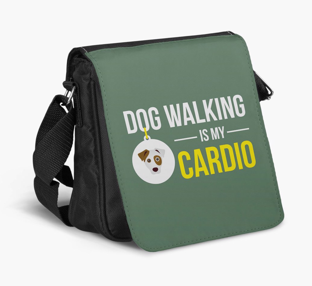 Dog Walking Is My Cardio : Personalised {breedFullName} Walking Bag  - hung