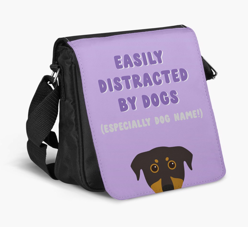 Easily Distracted By Dogs : Personalised {breedFullName} Walking Bag  - bag on white background
