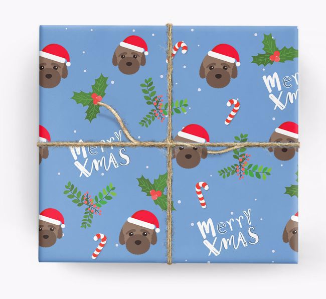 Merry X-Mas: Personalised {breedFullName} Wrapping Paper