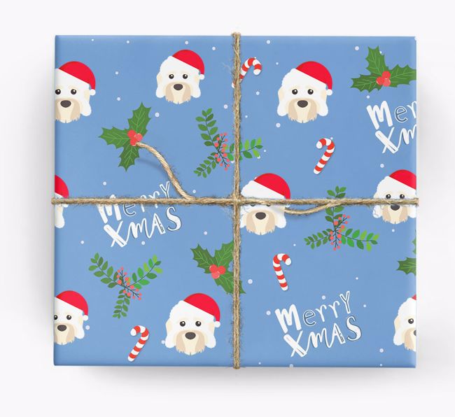 Merry X-Mas: Personalised {breedFullName} Wrapping Paper