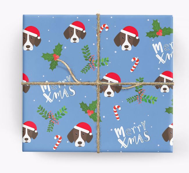 Merry X-Mas: Personalised {breedFullName} Wrapping Paper
