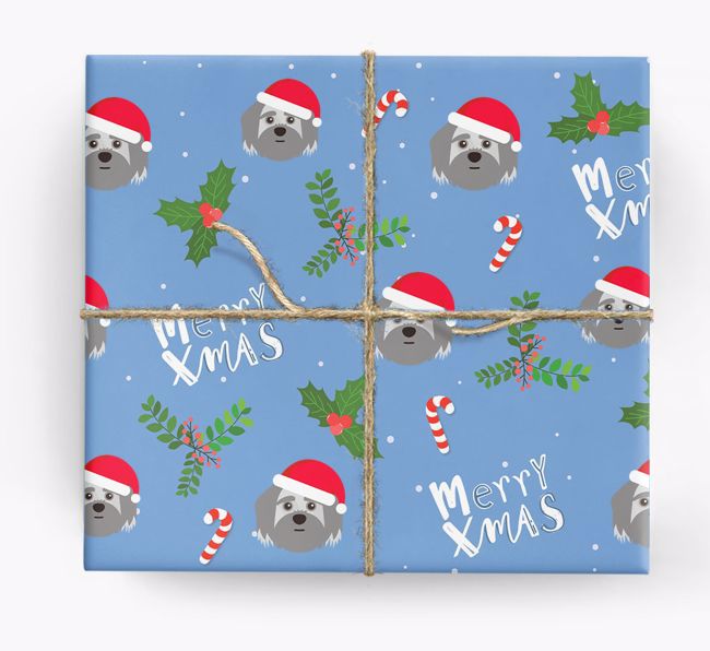 Merry X-Mas: Personalised {breedFullName} Wrapping Paper