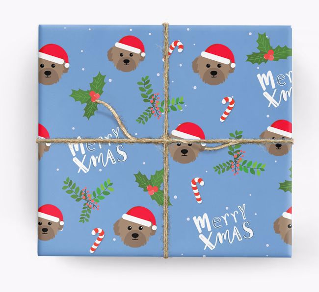 Merry X-Mas: Personalised {breedFullName} Wrapping Paper