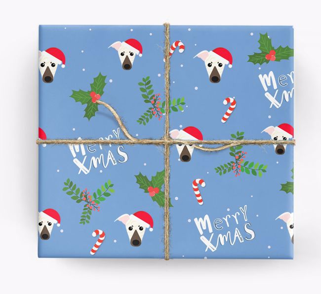 Merry X-Mas: Personalised {breedFullName} Wrapping Paper