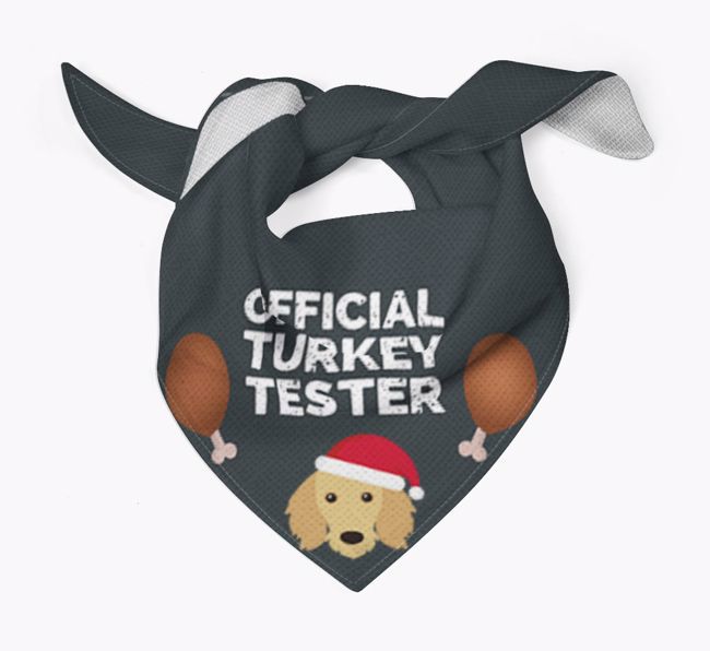 Official Turkey Tester : Personalised {breedFullName} Christmas Bandana