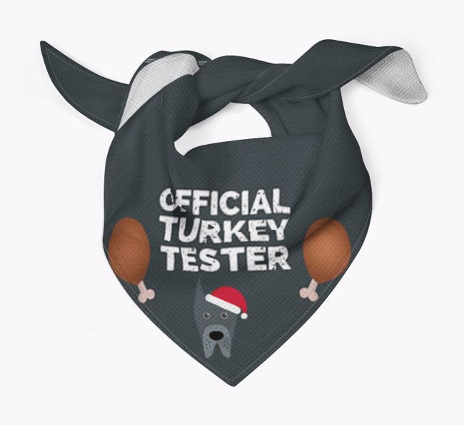 Official Turkey Tester : Personalized {breedFullName} Christmas Bandana