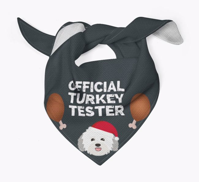 Official Turkey Tester : Personalised {breedFullName} Christmas Bandana