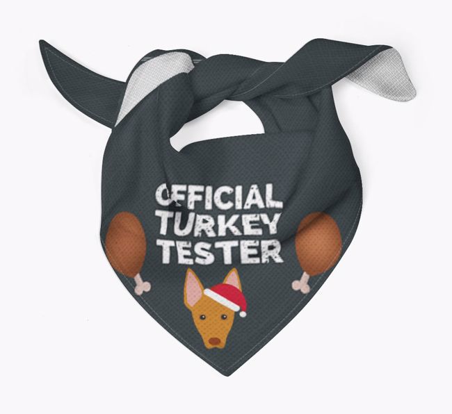 Official Turkey Tester : Personalised {breedFullName} Christmas Bandana