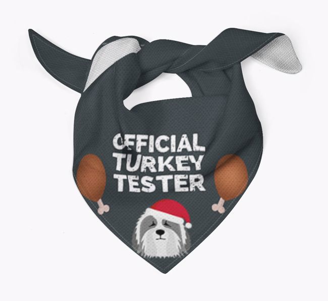 Official Turkey Tester : Personalized {breedFullName} Christmas Bandana