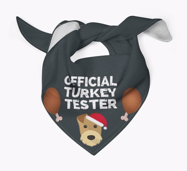 Official Turkey Tester : Personalised {breedFullName} Christmas Bandana