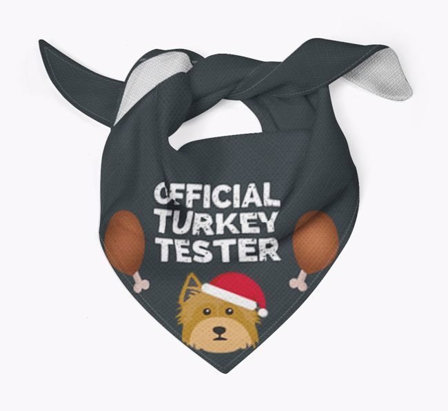 Official Turkey Tester : Personalised {breedFullName} Christmas Bandana