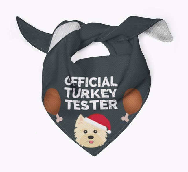 Official Turkey Tester : Personalised {breedFullName} Christmas Bandana