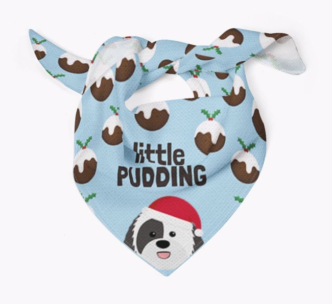 Little Pudding : Personalized {breedFullName} Christmas Bandana