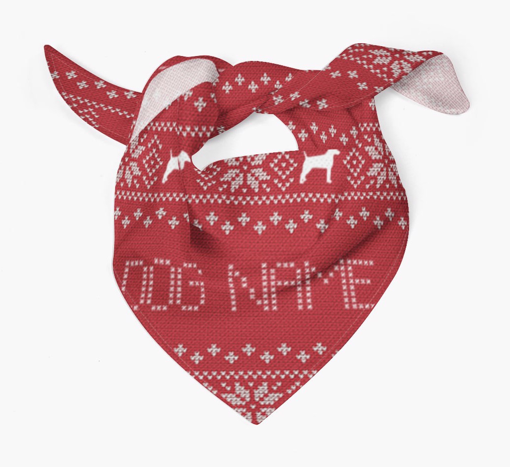 Christmas Jumper : Personalized {breedFullName} Bandana - Tied bandana