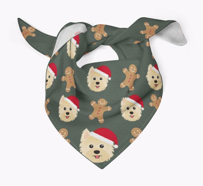 Gingerbread : Personalised {breedFullName} Christmas Bandana