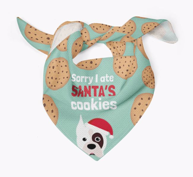 I Ate Santa's Cookies : Personalised {breedFullName} Christmas Bandana 