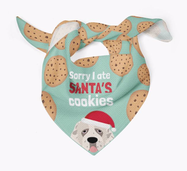 I Ate Santa's Cookies : Personalised {breedFullName} Christmas Bandana 