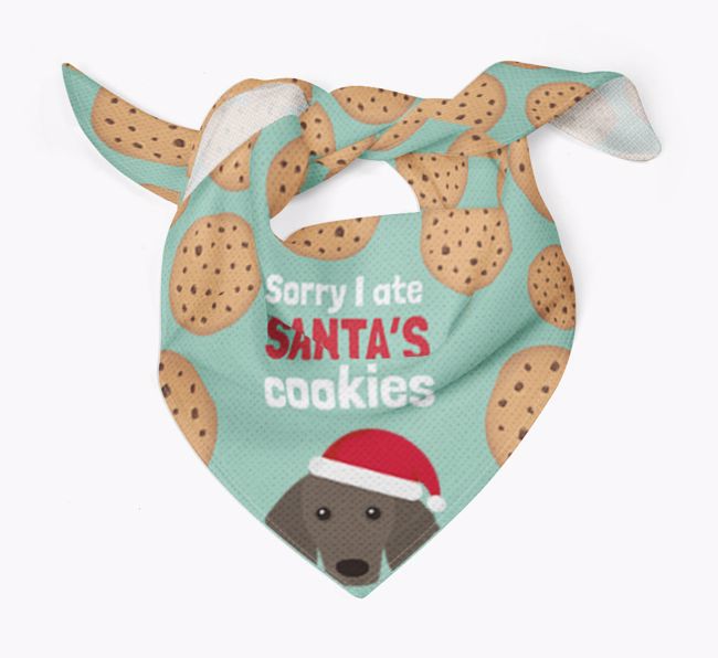 I Ate Santa's Cookies : Personalized {breedFullName} Christmas Bandana 