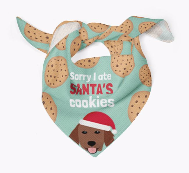 I Ate Santa's Cookies : Personalized {breedFullName} Christmas Bandana 