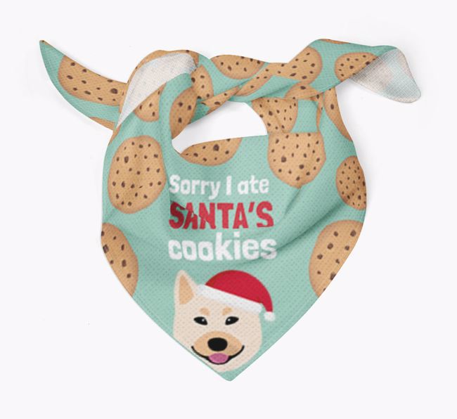 I Ate Santa's Cookies : Personalized {breedFullName} Christmas Bandana 