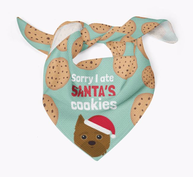 I Ate Santa's Cookies : Personalized {breedFullName} Christmas Bandana 