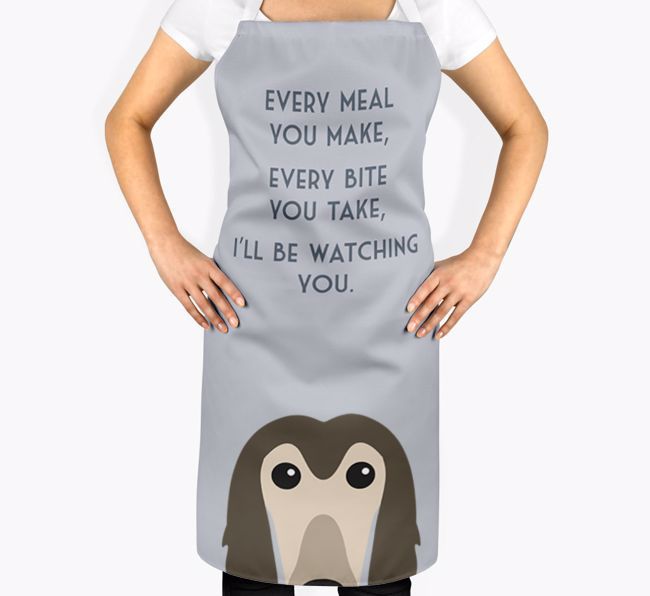 I'll Be Watching You: Personalized {breedFullName} Apron