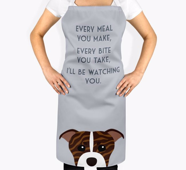 I'll Be Watching You: Personalised {breedFullName} Apron