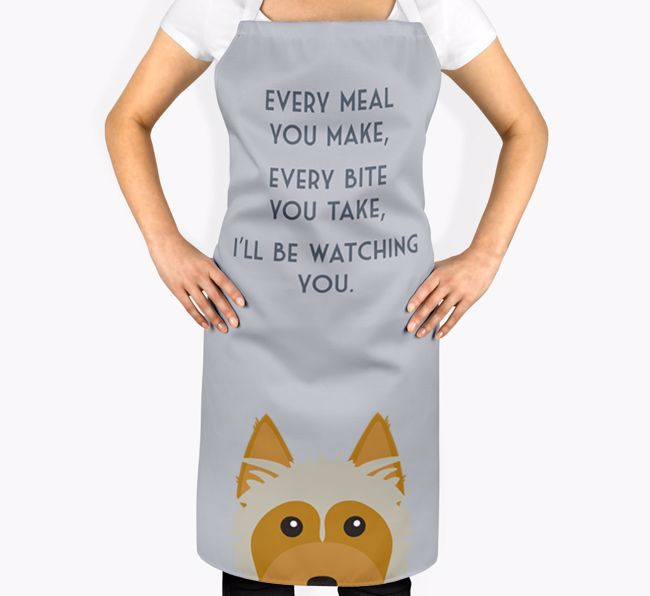 I'll Be Watching You: Personalized {breedFullName} Apron