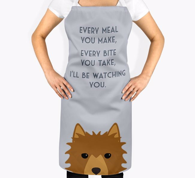 I'll Be Watching You: Personalized {breedFullName} Apron