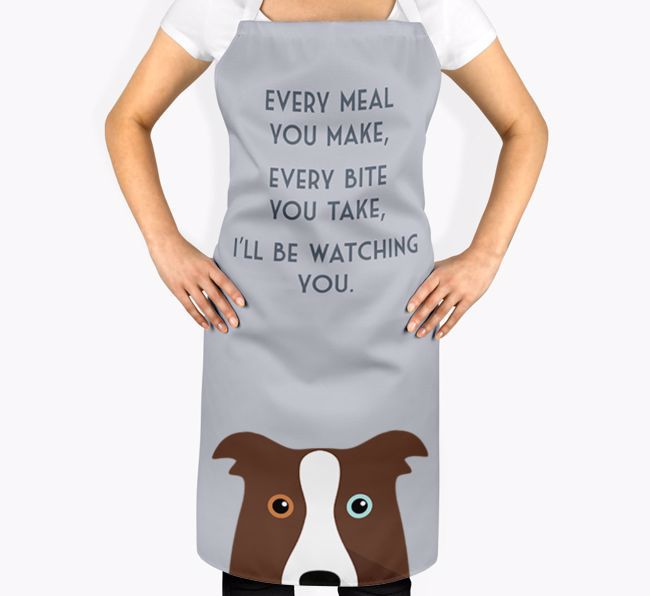 I'll Be Watching You: Personalized {breedFullName} Apron