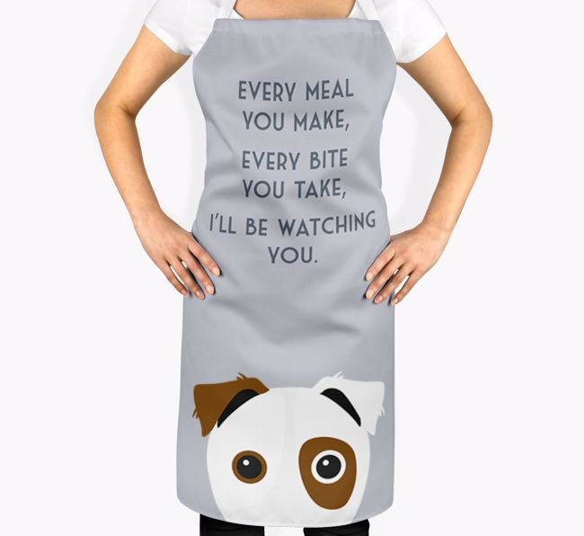 I'll Be Watching You: Personalized {breedFullName} Apron