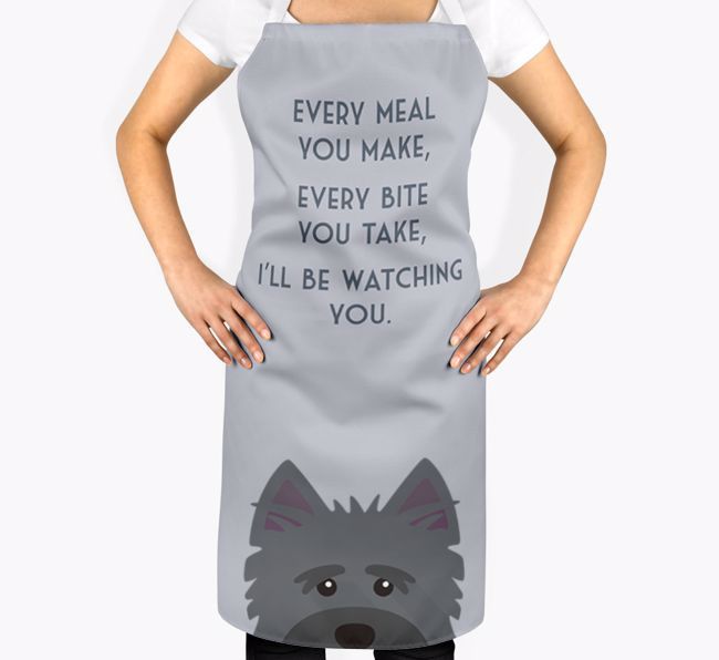 I'll Be Watching You: Personalised {breedFullName} Apron