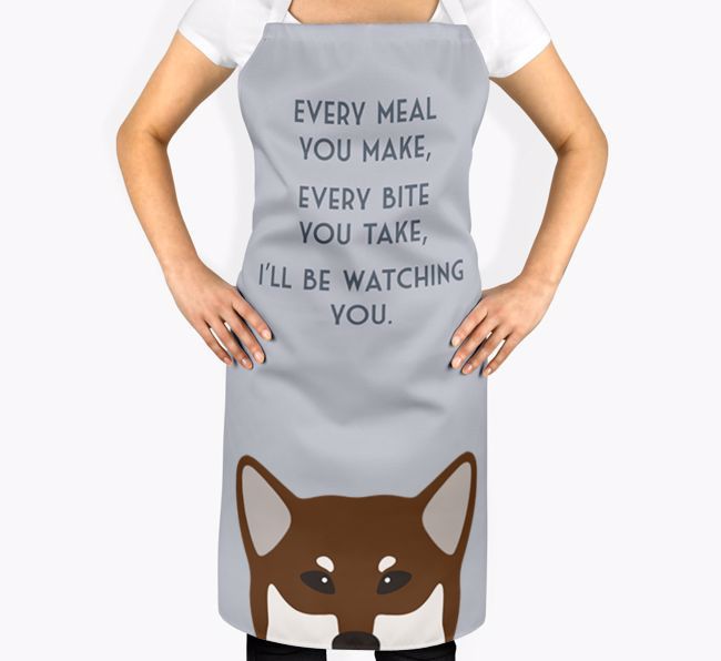 I'll Be Watching You: Personalized {breedFullName} Apron