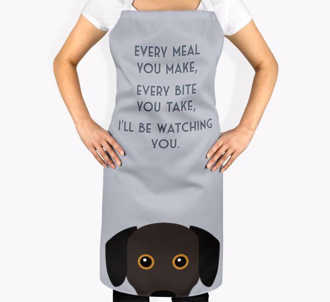 I'll Be Watching You: Personalized {breedFullName} Apron