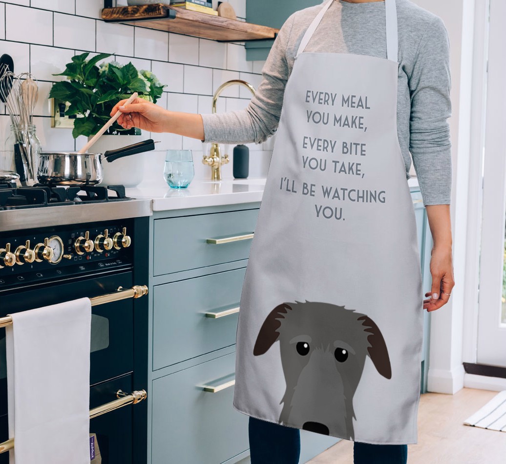 I'll Be Watching You: Personalized {breedFullName} Apron